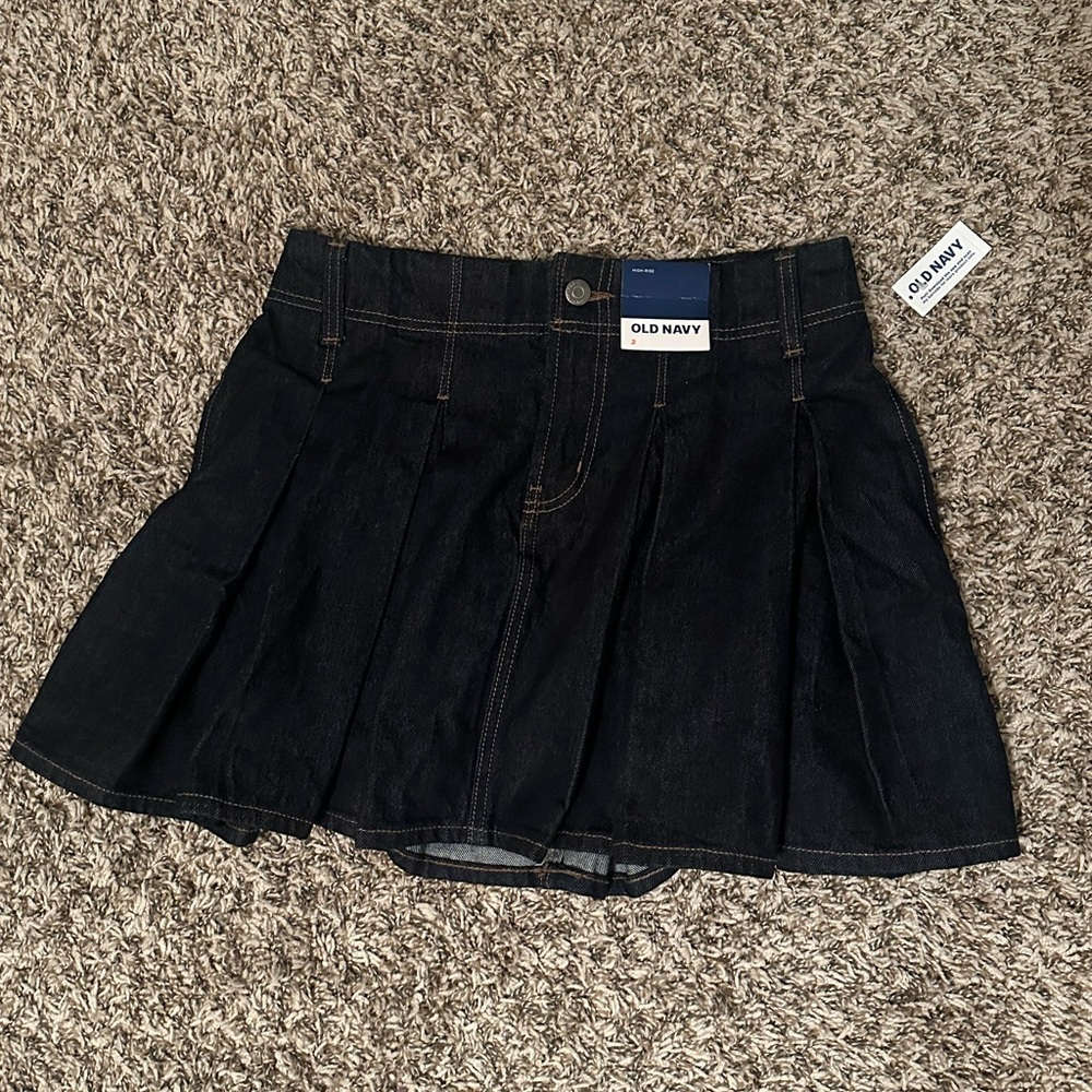 Old Navy Dark Denim High-Rise Skirt